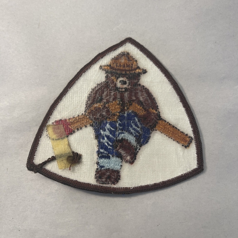 Smokey the Bear Breaking a Match Embroidered Patch Vintage for Jackets or Hats - Picture 4 of 8